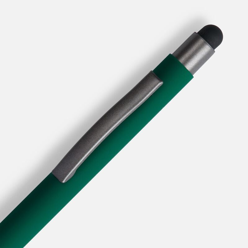 Ручка шариковая Atento Soft Touch со стилусом, зеленая арт.16428.90