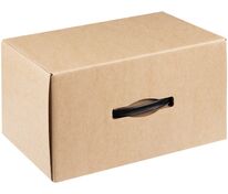 Коробка Matter High Light, крафт с черной ручкой арт.19173.03