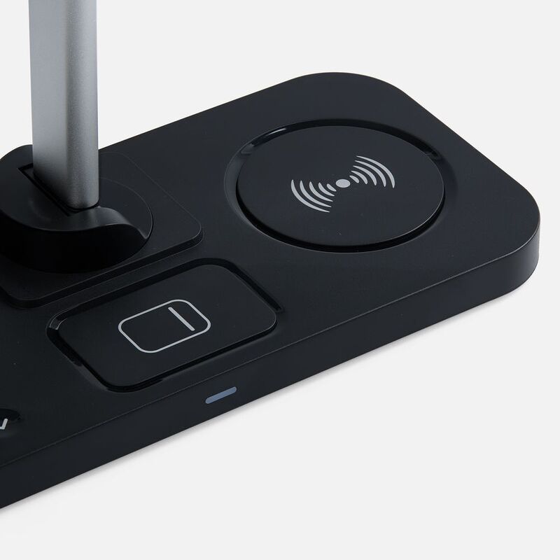 Настольная лампа с беспроводной зарядкой Power Light, черная арт.15767.30