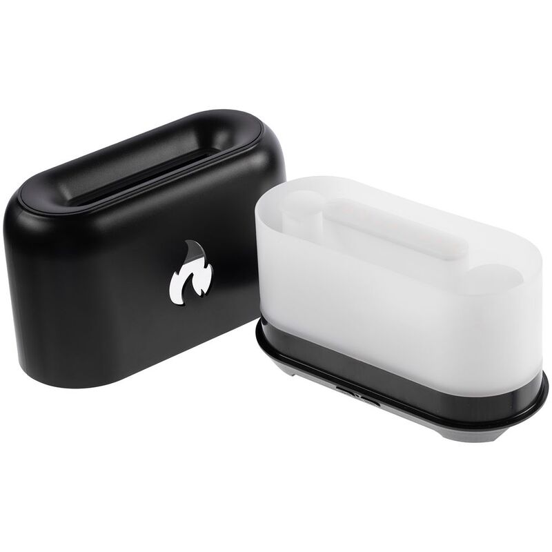 Увлажнитель-ароматизатор Fire Flick с имитацией пламени, черный арт.16899.30