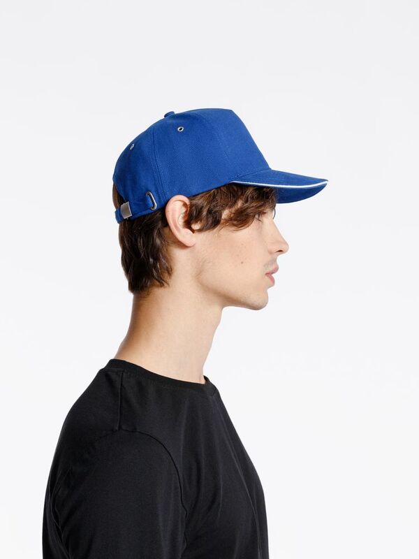 Бейсболка Classic, ярко-синяя с белым кантом арт.15848.44