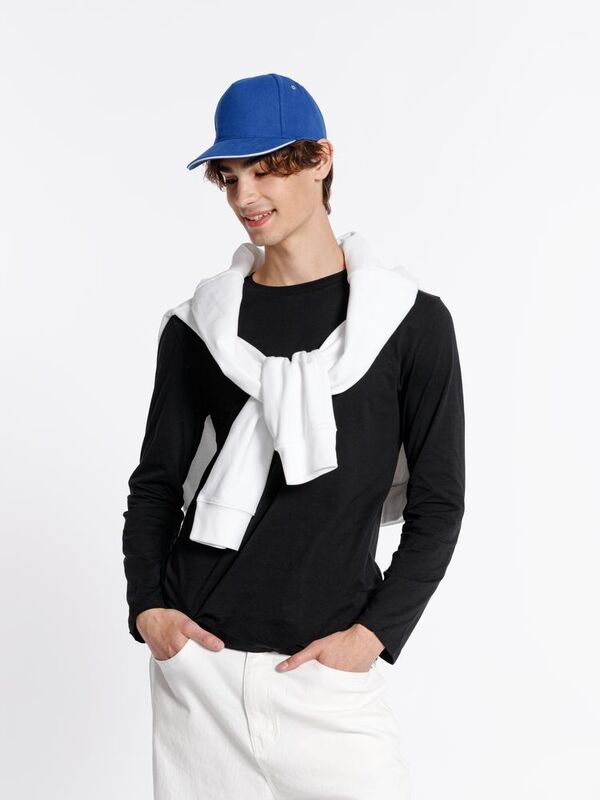 Бейсболка Classic, ярко-синяя с белым кантом арт.15848.44