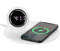 Станция беспроводной зарядки с часами и подсветкой GlobeBee, белая арт.16365.60