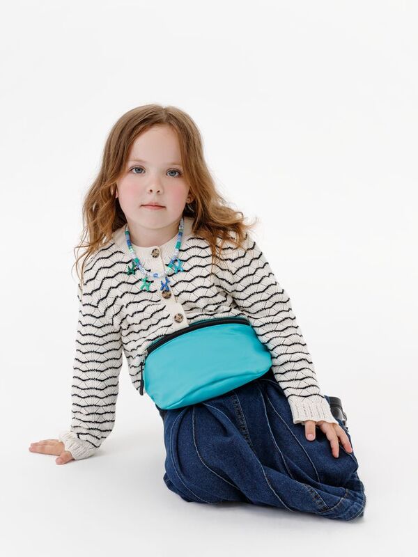 Детская поясная сумка Sonrisa, бирюзовая арт.19172.49