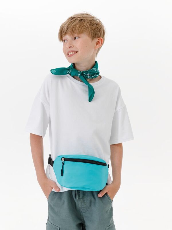 Детская поясная сумка Sonrisa, бирюзовая арт.19172.49