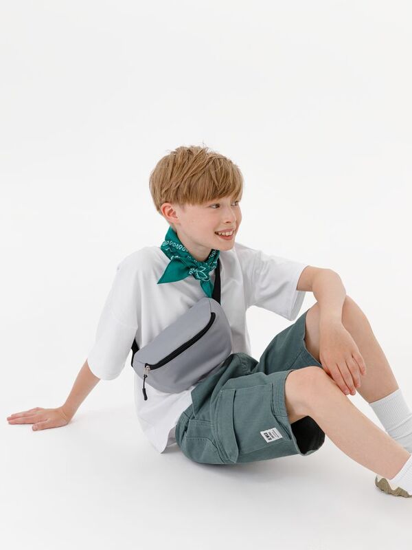 Детская поясная сумка Sonrisa, серая арт.19172.10