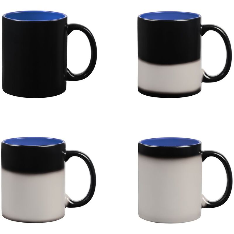 Кружка-хамелеон On Display, матовая, черная со светло-синим арт.10869.42