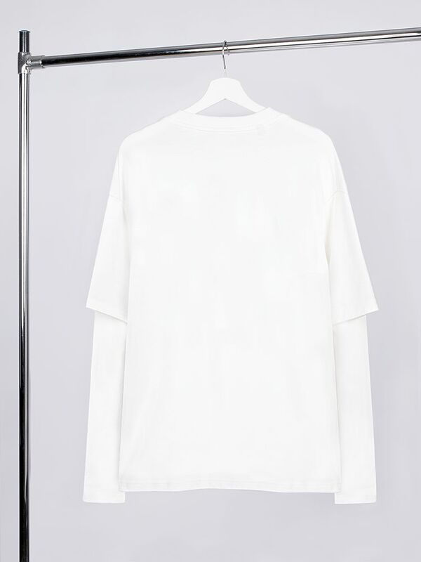 Футболка оверсайз с двойным рукавом Kosmos, молочно-белая арт.19180.60