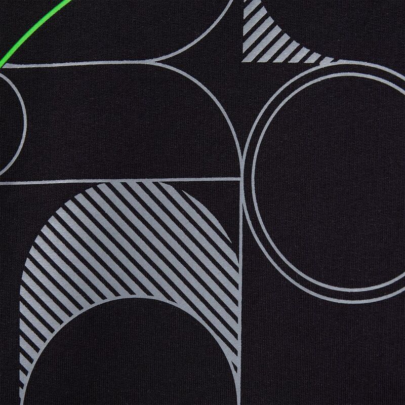 Футболка оверсайз с двойным рукавом Kosmos, черная арт.19180.30