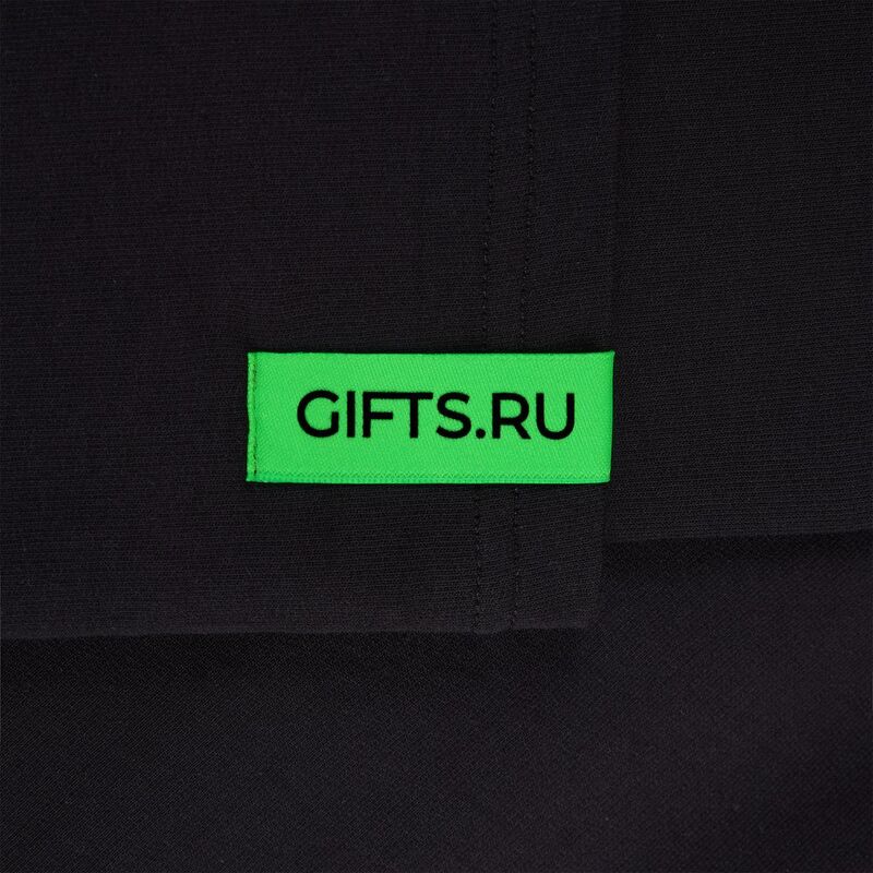 Футболка оверсайз с двойным рукавом Kosmos, черная арт.19180.30