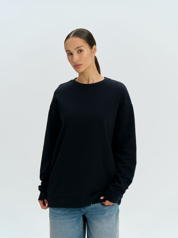 Свитшот оверсайз унисекс Omnifit, черный арт.19182.30