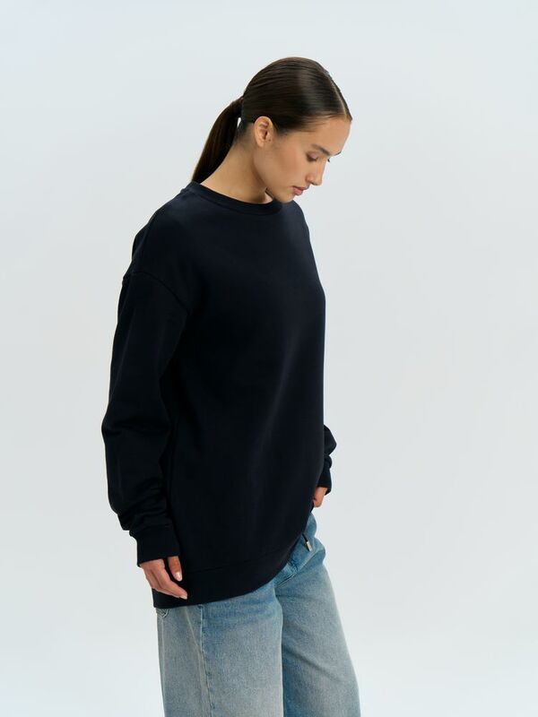 Свитшот оверсайз унисекс Omnifit, черный арт.19182.30