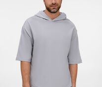 Футболка оверсайз унисекс с капюшоном Neofit, светло-серая арт.19186.10