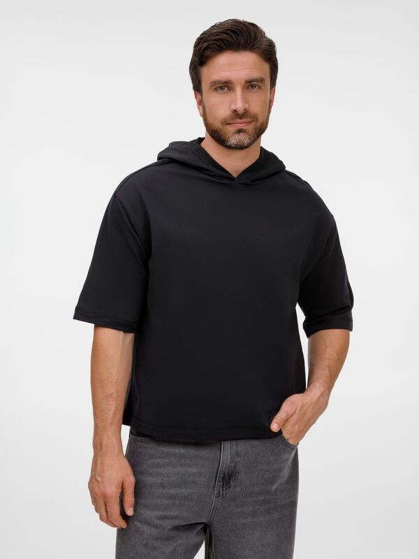Футболка оверсайз унисекс с капюшоном Neofit, черная арт.19186.30