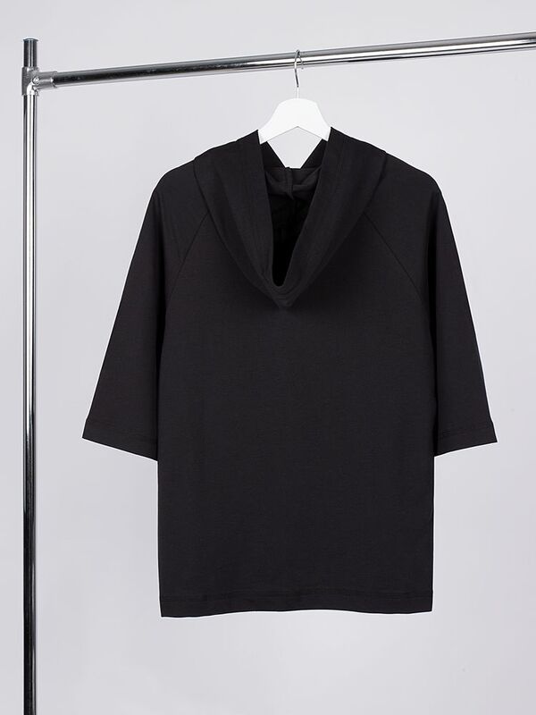 Футболка оверсайз унисекс с капюшоном Neofit, черная арт.19186.30