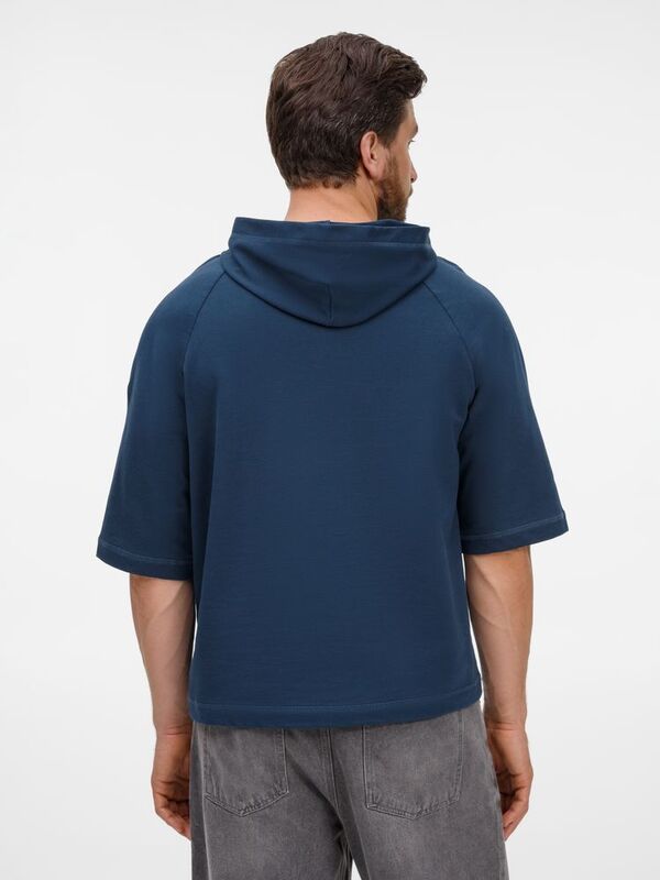 Футболка оверсайз унисекс с капюшоном Neofit, темно-синяя арт.19186.40