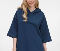 Футболка оверсайз унисекс с капюшоном Neofit, темно-синяя арт.19186.40