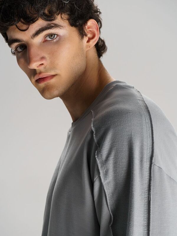 Свитшот унисекс Vozduh, светло-серый арт.19187.10