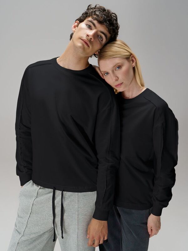 Свитшот унисекс Vozduh, черный арт.19187.30