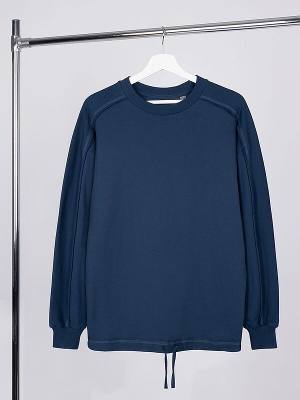 Свитшот унисекс Vozduh, темно-синий арт.19187.40