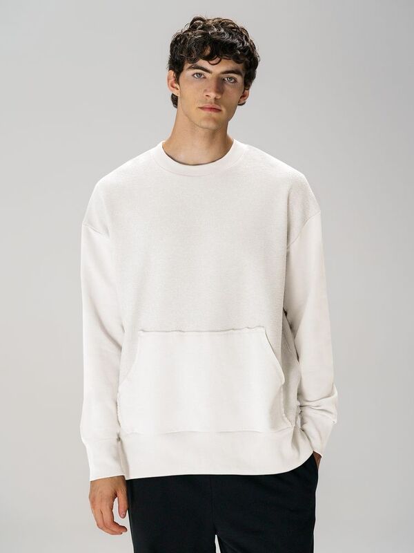 Свитшот оверсайз унисекс Vozduh, молочно-белый арт.19188.60