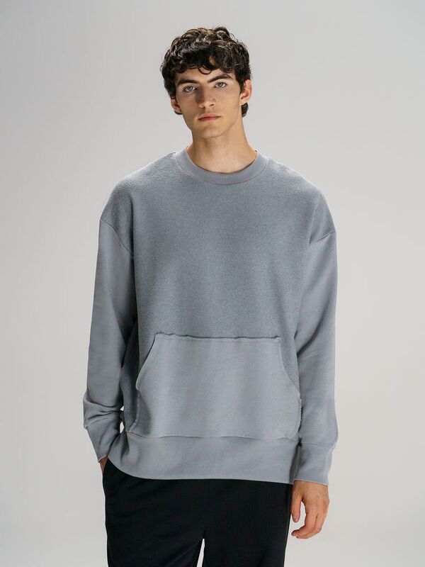 Свитшот оверсайз унисекс Vozduh, светло-серый арт.19188.10