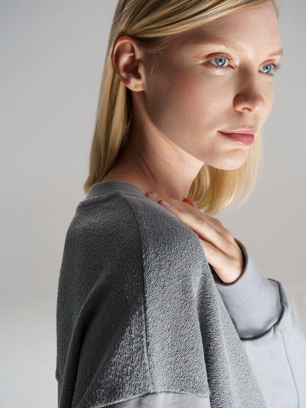 Свитшот оверсайз унисекс Vozduh, светло-серый арт.19188.10