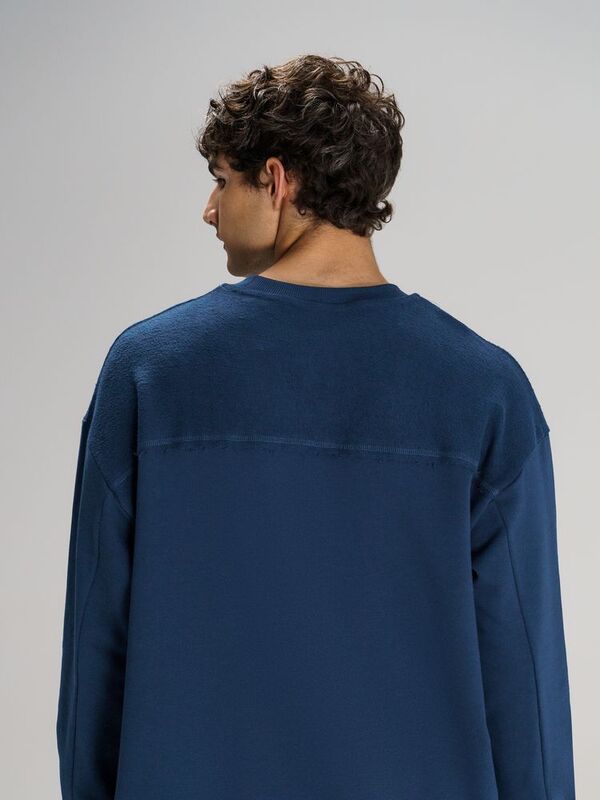 Свитшот оверсайз унисекс Vozduh, темно-синий арт.19188.40
