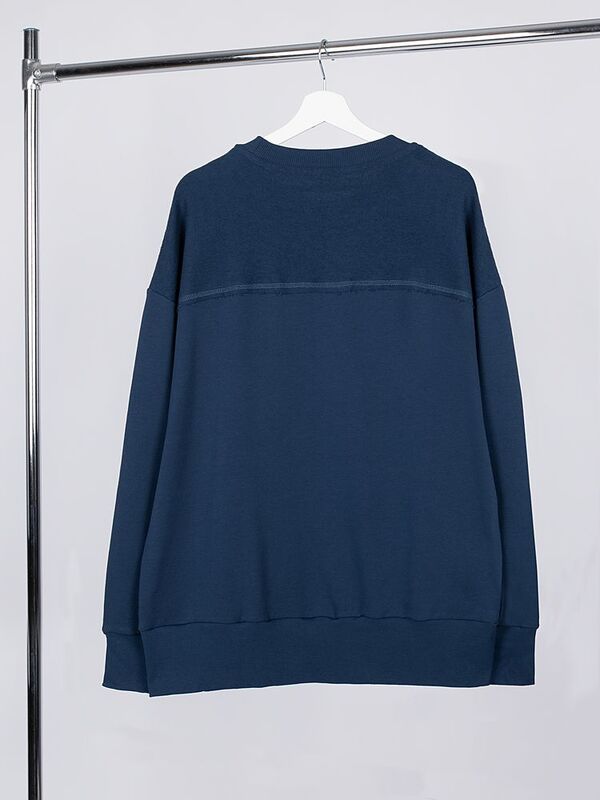 Свитшот оверсайз унисекс Vozduh, темно-синий арт.19188.40