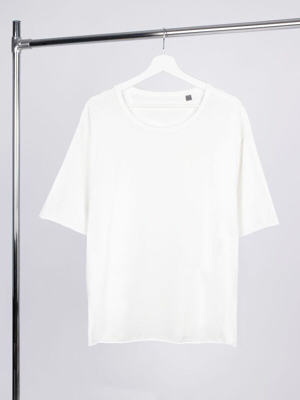 Футболка оверсайз унисекс Vozduh, молочно-белая арт.19189.60