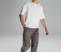 Футболка оверсайз унисекс Vozduh, молочно-белая арт.19189.60