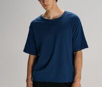 Футболка оверсайз унисекс Vozduh, темно-синяя арт.19189.40