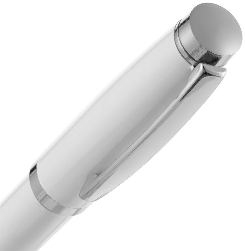 Ручка шариковая Letra Chrome, глянцевая, белая арт.16709.60