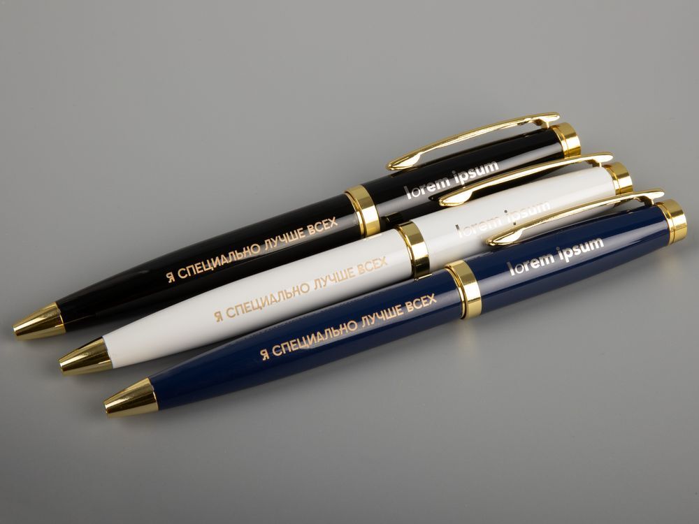 Ручка шариковая Letra Gold, глянцевая, черная арт.16710.30