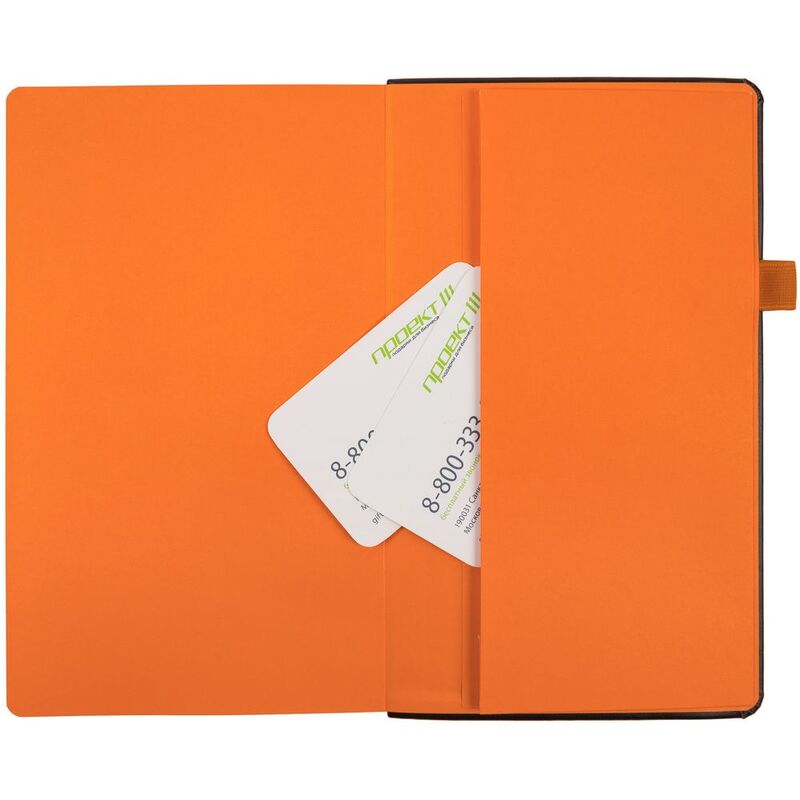 Ежедневник Ton, недатированный, черный с оранжевым арт.16770.23