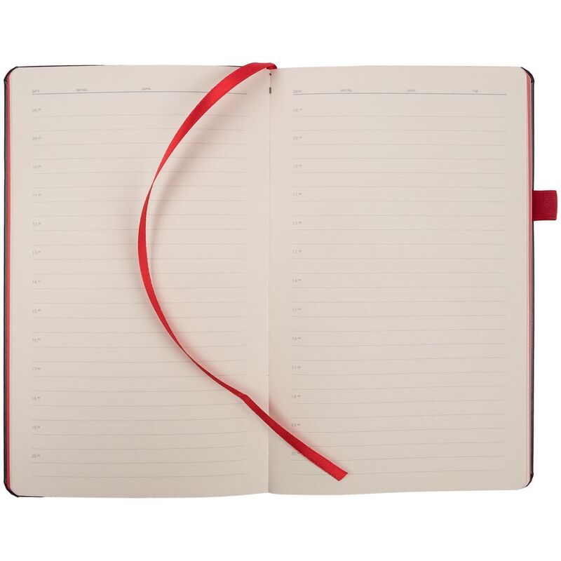 Ежедневник Ton, недатированный, черный с красным арт.16770.53