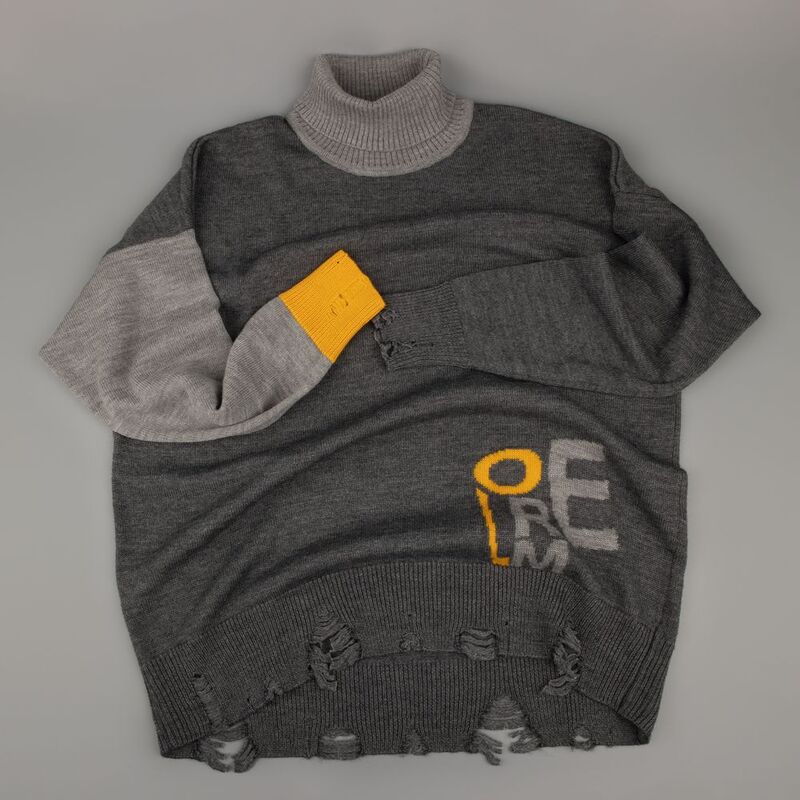 Свитер оверсайз Tricksy Net Grunge на заказ, полушерсть арт.18542.02