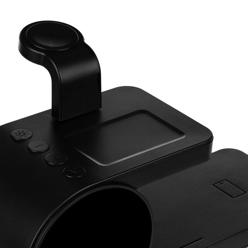 Станция беспроводной зарядки с часами fullStack, черная арт.16460.30