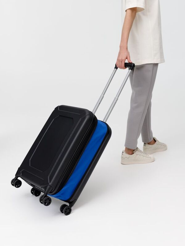 Чемодан Platta, черный с синим арт.16499.34
