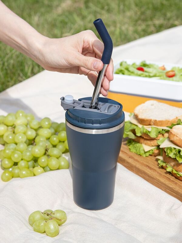 Термостакан Sapporo без логотипа, темно-синий арт.16485.43