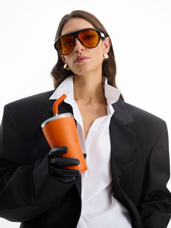 Термостакан Sapporo без логотипа, оранжевый арт.16485.20