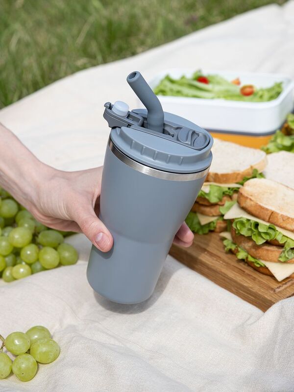 Термостакан Sapporo без логотипа, серый арт.16485.10