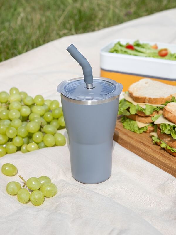 Термостакан Sapporo без логотипа, серый арт.16485.10