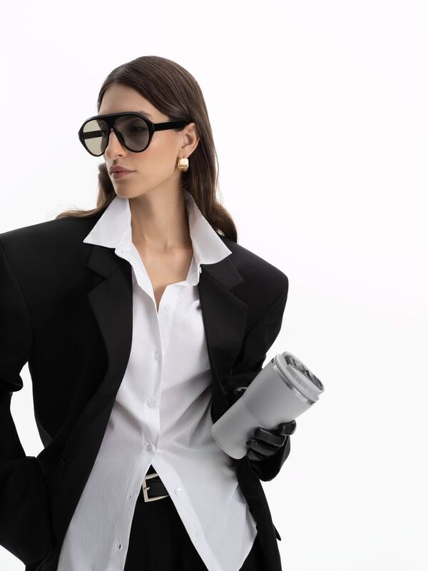 Термостакан Sapporo без логотипа, серый арт.16485.10