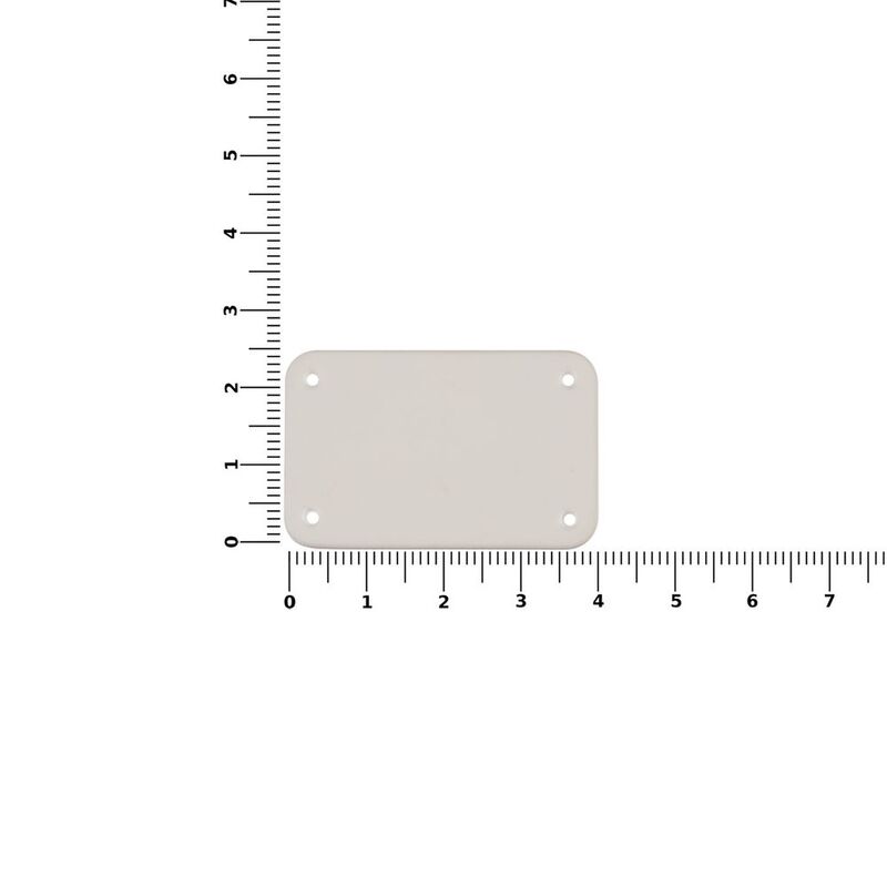 Лейбл из ПВХ Kreta, S, белый арт.16556.60