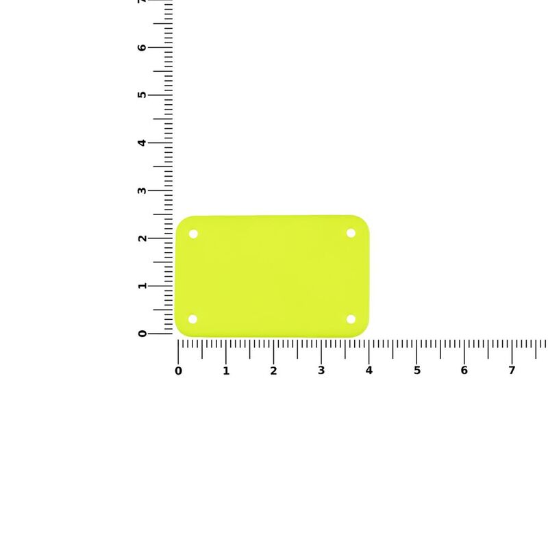 Лейбл из ПВХ Kreta, S, желтый неон арт.16556.89