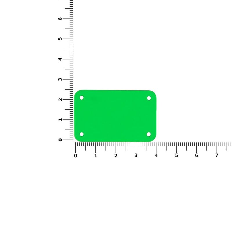 Лейбл из ПВХ Kreta, S, зеленый неон арт.16556.94