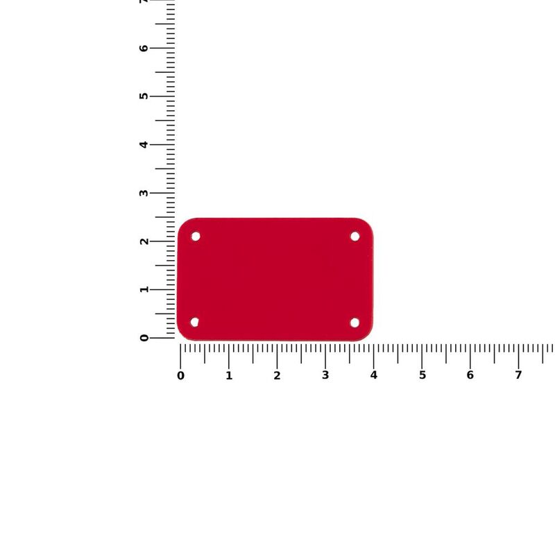 Лейбл из ПВХ Kreta, S, красный арт.16556.50