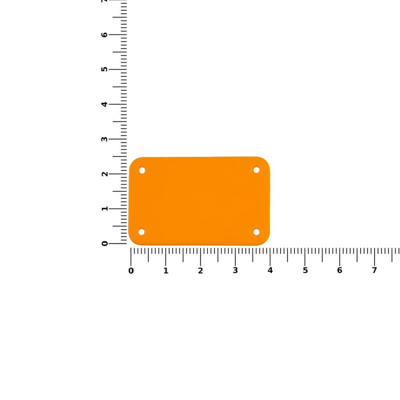 Лейбл из ПВХ Kreta, S, оранжевый неон арт.16556.22