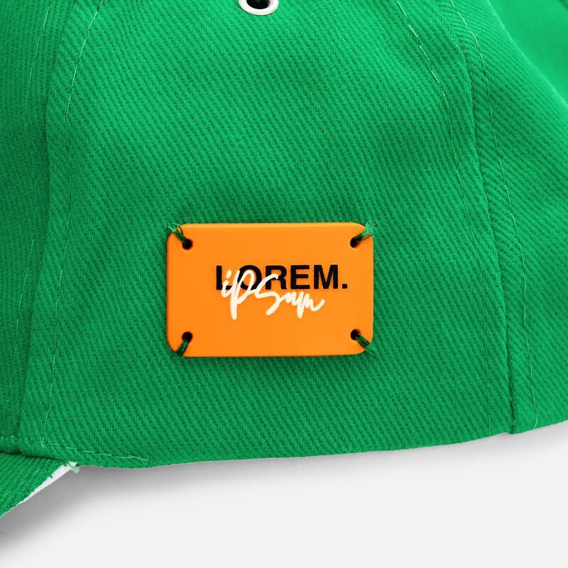 Лейбл из ПВХ Kreta, S, оранжевый неон арт.16556.22